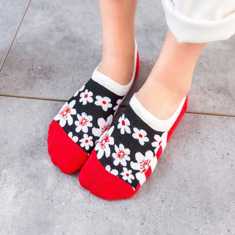 Носки невидимки женские х/б Нескользящие 4 пары|Носки-следки| |