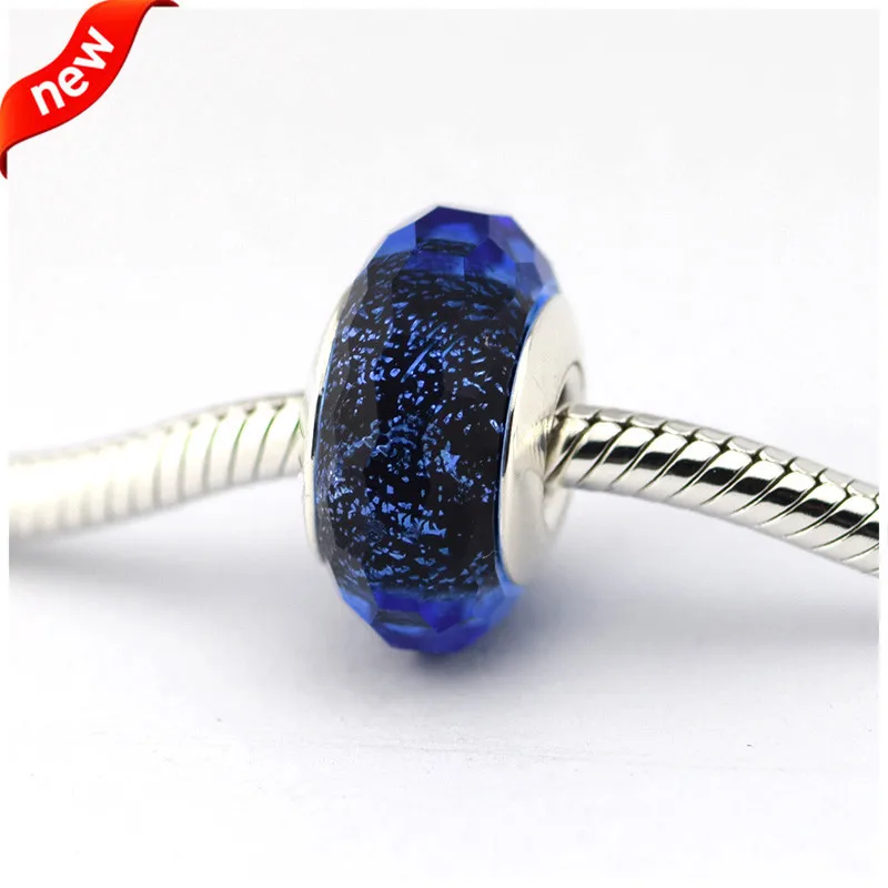 Фото Подвески из муранского стекла Pandora Braclets синего цвета 100% стерлингового серебра 925