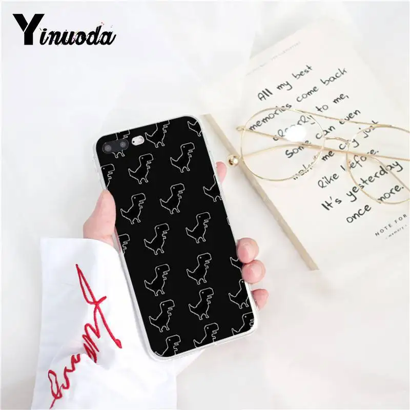 Yinuoda милый маленький динозавр узор мягкий чехол для телефона из ТПУ для iPhone 8 7 6 6S Plus X XS MAX 5 5S SE XR 10 чехол 11 11pro 11promax