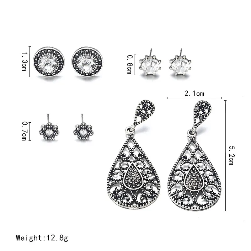 Новые женские богемные серьги античный серебряный цвет металлические круглые