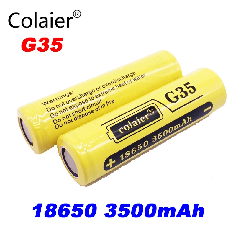 Аккумуляторная батарея Colaier 18650 3500 мАч G35 3 7 В литий-ионная аккумуляторная 20A