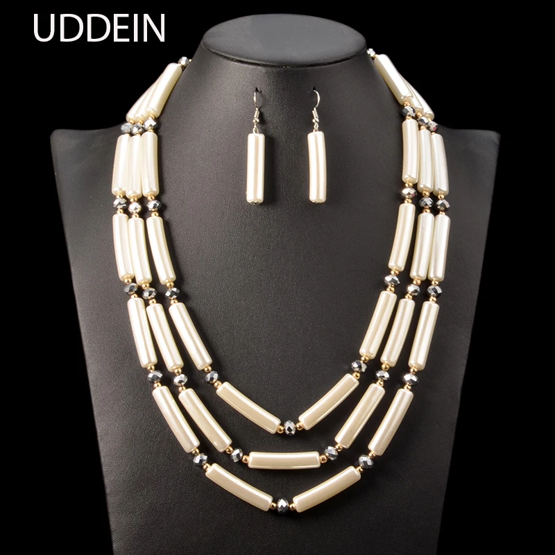 UDDEIN модные свадебные аксессуары нагрудник бусы многослойные ручная работа