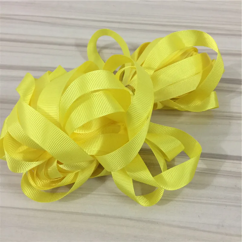 10 ярдов желтые Grosgrain ленты для свадебного украшения DIY детский бант подарочная