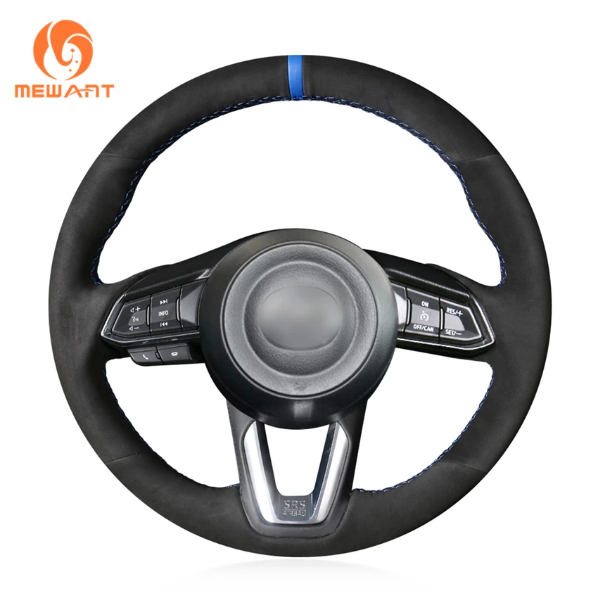 MEWANT Black Suede Steering Wheel Cover for Mazda 3 Axela 6 Atenza CX-3 2018-2019 CX-5 2017-2019 CX-9 Toyota Yaris 2019 | Автомобили и