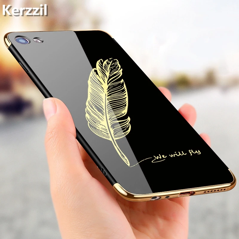 Kerzzil Алмаз перо мультфильм чехол для iPhone 6 S 7 8 Plus X зеркальные телефонные чехлы