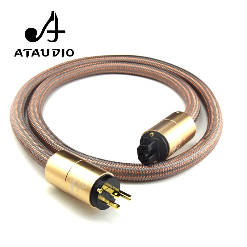 

ATAUDIO Hifi OFC Power Cable With Gold-Plated US Plug AC Power Cord for DVD Amplifier CD
