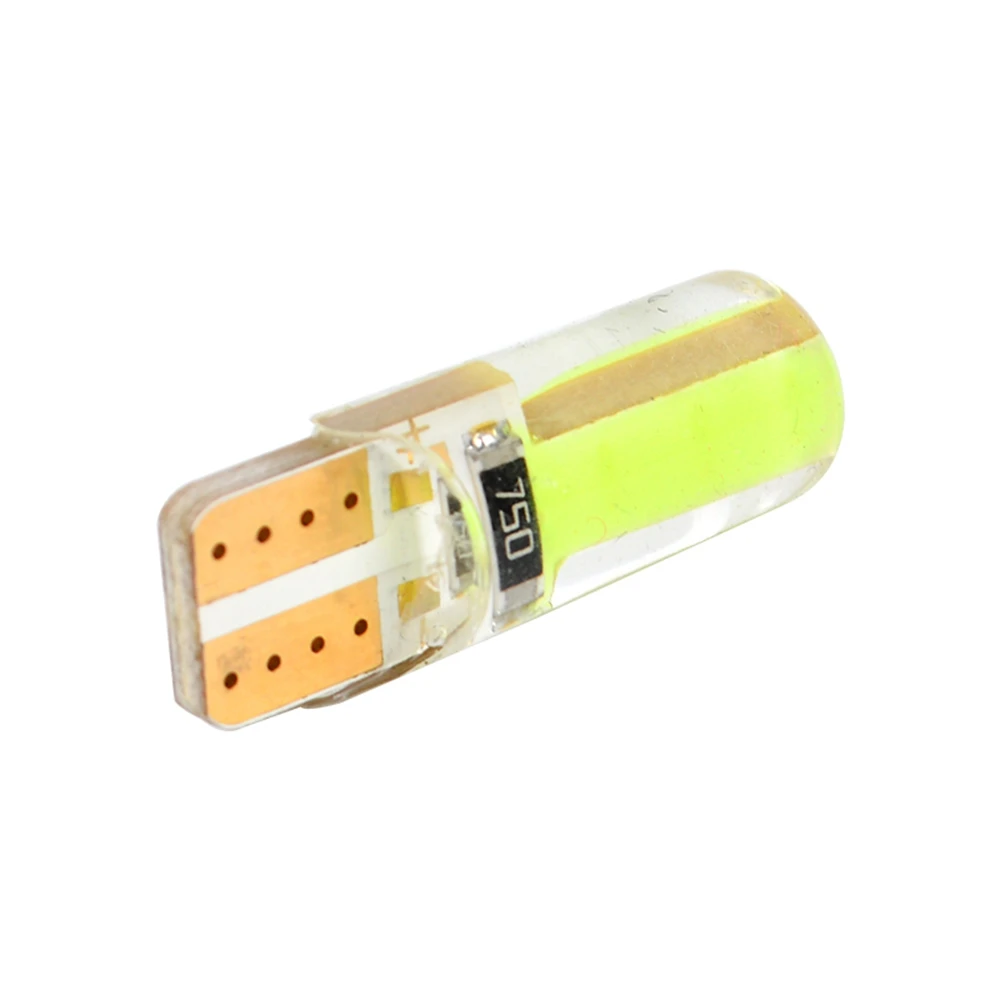 Runmade 10 шт./лот T10 194 W5W COB LED водонепроницаемый клиновидный свет силиконовый корпус