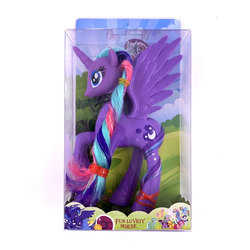 TO-8 My little pony, 14 см, ПВХ, радуга, милый, ПВХ, единорог, маленький пони, лошадь, фигурки, куклы для девочек, подарок на день рождения, Рождество - Цвет: TO-8