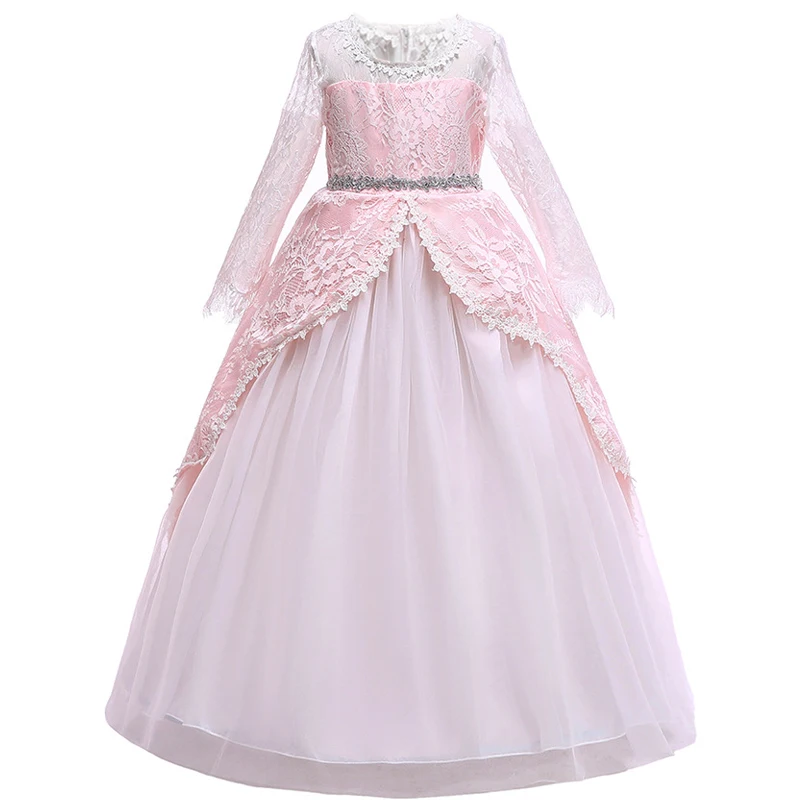 2018 Winter Long Sleeve Christmas Dress Wedding For Girls Kids Clothing Party Bridesmaid Princess Prom Costume | Детская одежда и