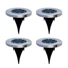 Наземный светильник на солнечной батарее, 4-16 светодиодный, Холодныйтеплый белый