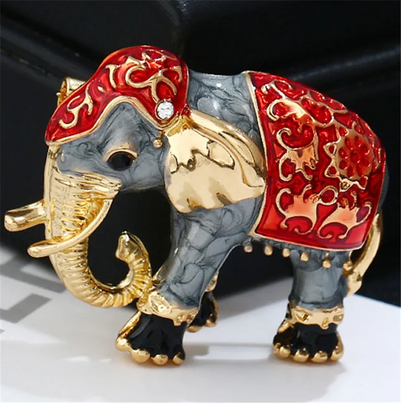 Модные Joyeria De Moda эмаль контактный слон брошь элегантный лацкан Для мужчин Broche Винтаж античный броши для Для женщин ювелирные изделия