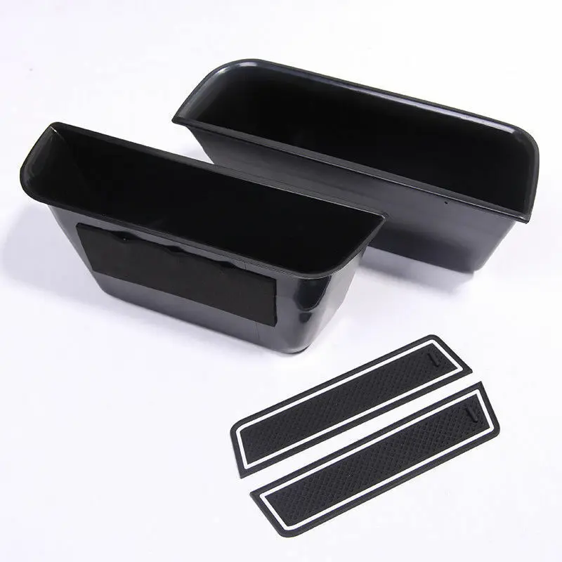 

1 Set=4pcs Door Storage Box With Mat For Mercedes Benz ML GL GLS Class W166 2012-2016 Car Accessories