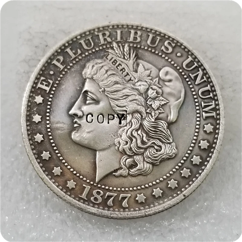Копия 1877 50C Morgan половина долларов копия бесплатная доставка Безвалютные монеты 