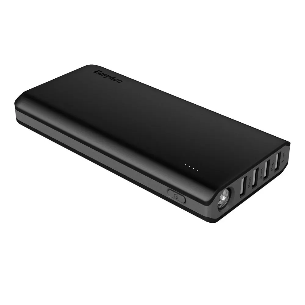 EasyAcc 20000 мАч Внешний аккумулятор 4 USB портативное зарядное устройство для iPhone 7 6 5 4X8