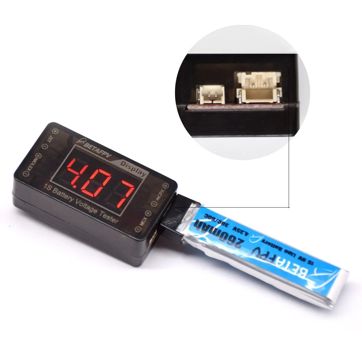 BETAFPV Upgrade 1S LiPo Battery Tester Voltage Checker for Tiny Whoop Blade Inductrix | Parts &amp Accs