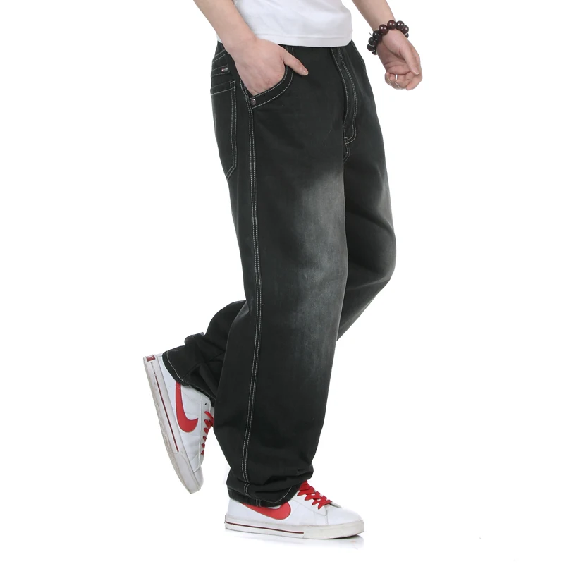 Мужские джинсы хип хоп штаны для скейтборда мытья воды свободные мужские 6XL 5XL 4XL