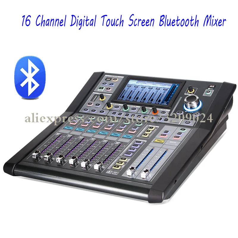 Pro DJ 16 канальный многофункциональный цифровой сенсорный экран микшер контроллер с Bluetooth USB 48 В фантомное питание Аудио Смешивание звука