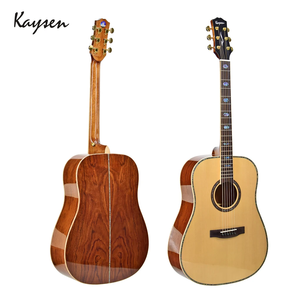 Kaysen 41 дюймов гитара AA класс ель одноплатная из красного дерева высокого класса