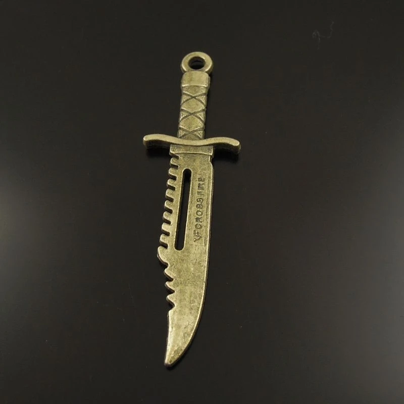 Подвеска нож GraceAngie в винтажном стиле из бронзы 12 шт./упак.|knife pendant|pendant knifecharm pendant |