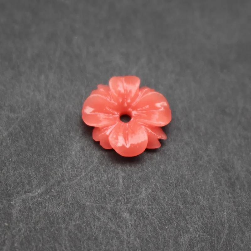 

(20 pieces/lot) Carved flower and leaf 14mm Space parts Multi-color Artificial Coral Findings for Jewelry making