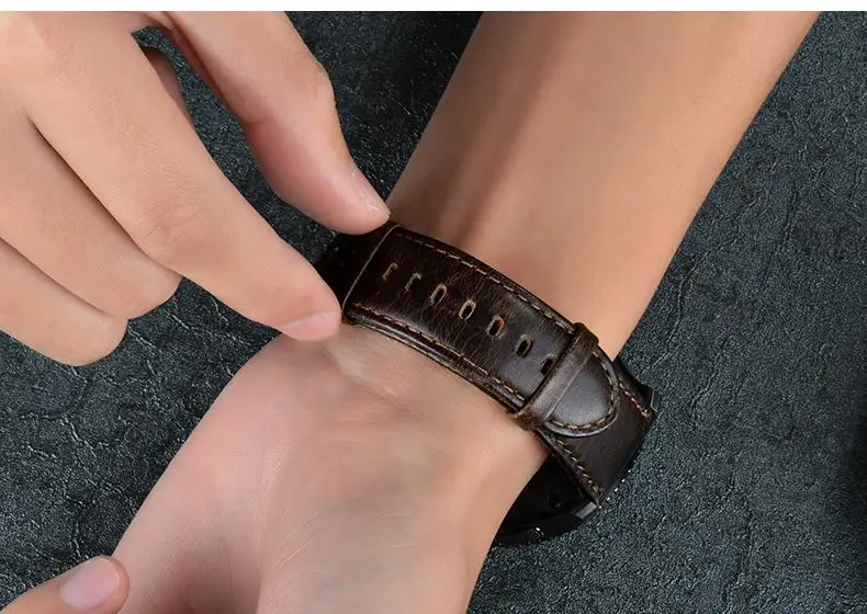 HOCO ремешок из натуральной воловьей кожи для samsung Galaxy gear S3 Classic SM-R770 S3 Frontier SM-R760 SM-R765 Ремешки для наручных часов