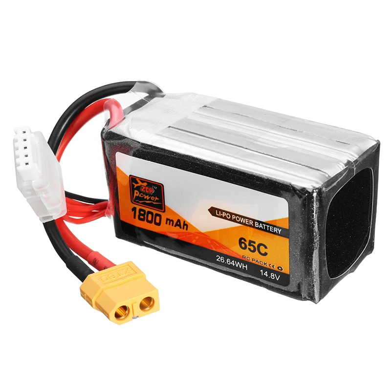 Горячая продажа RC модели DIY ZOP мощность 14 8 в 1800 мАч 65C 4S Lipo батарея Rechargeabe XT60 Разъем