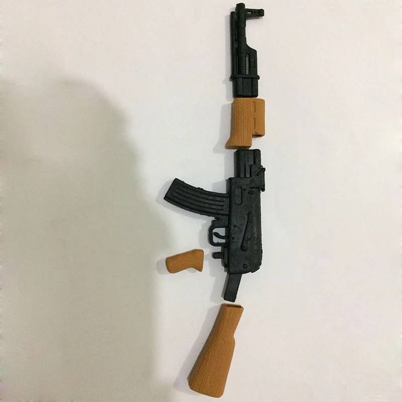 1 шт. 3D моделирование AK47 пистолет карандаш ластик Мальчики креативные персонализированные школьные канцелярские принадлежности Съемная игрушка ластик