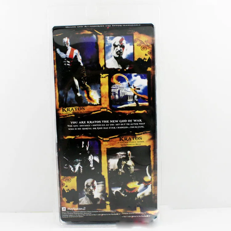 7 5 дюймов NECA God of War Kratos в золотой флисовой броне с головой Medusa ПВХ розничная