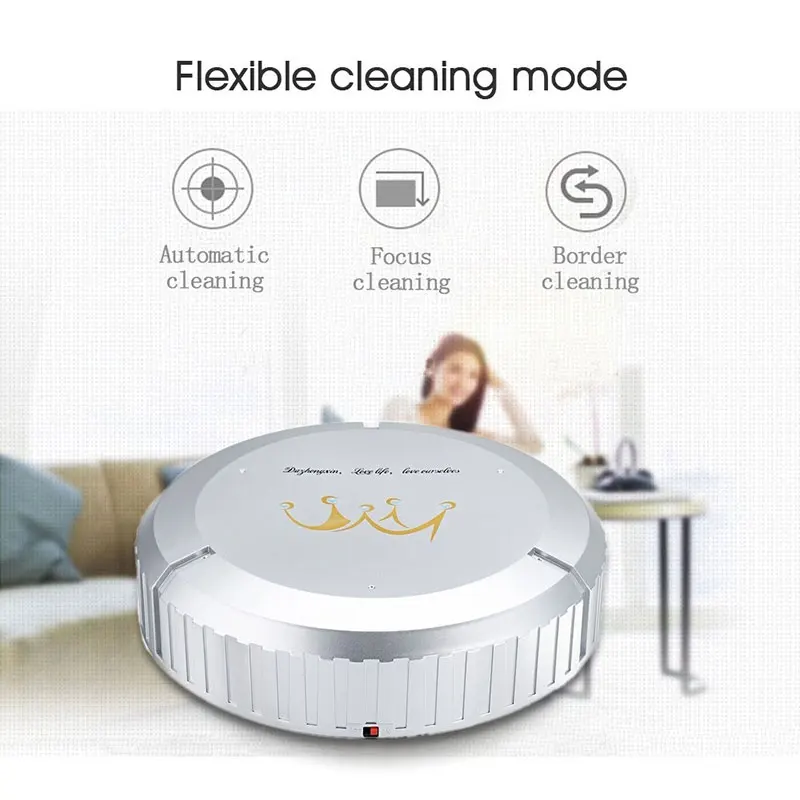 2019 падение поглотитель Золото Серебро умный пылесос робот для чистки пола