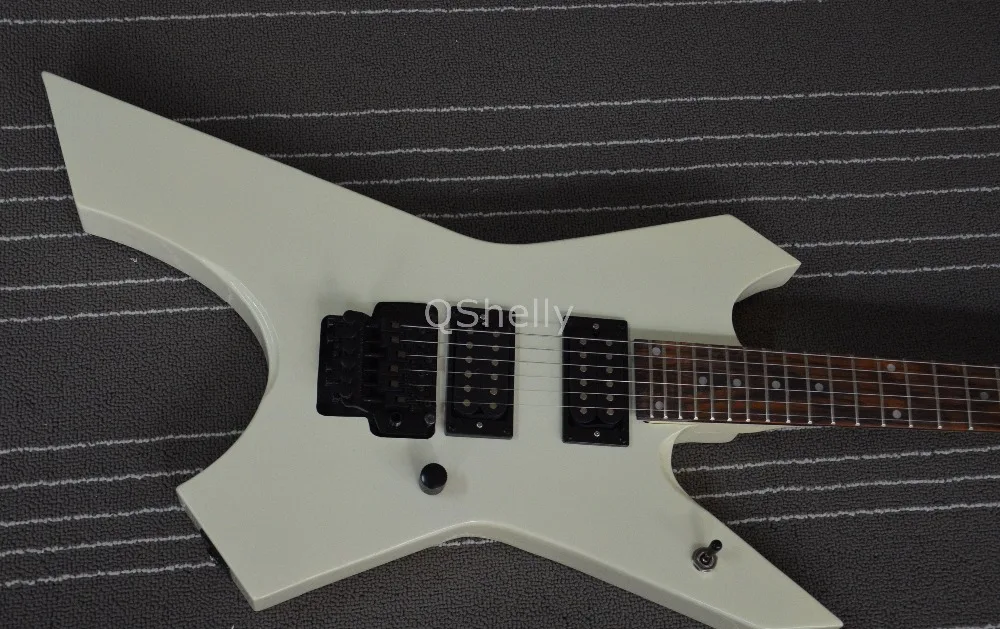 Высококачественные гитары QShelly floyd rose tremolo на заказ 6 струн с Кремовым Олдером