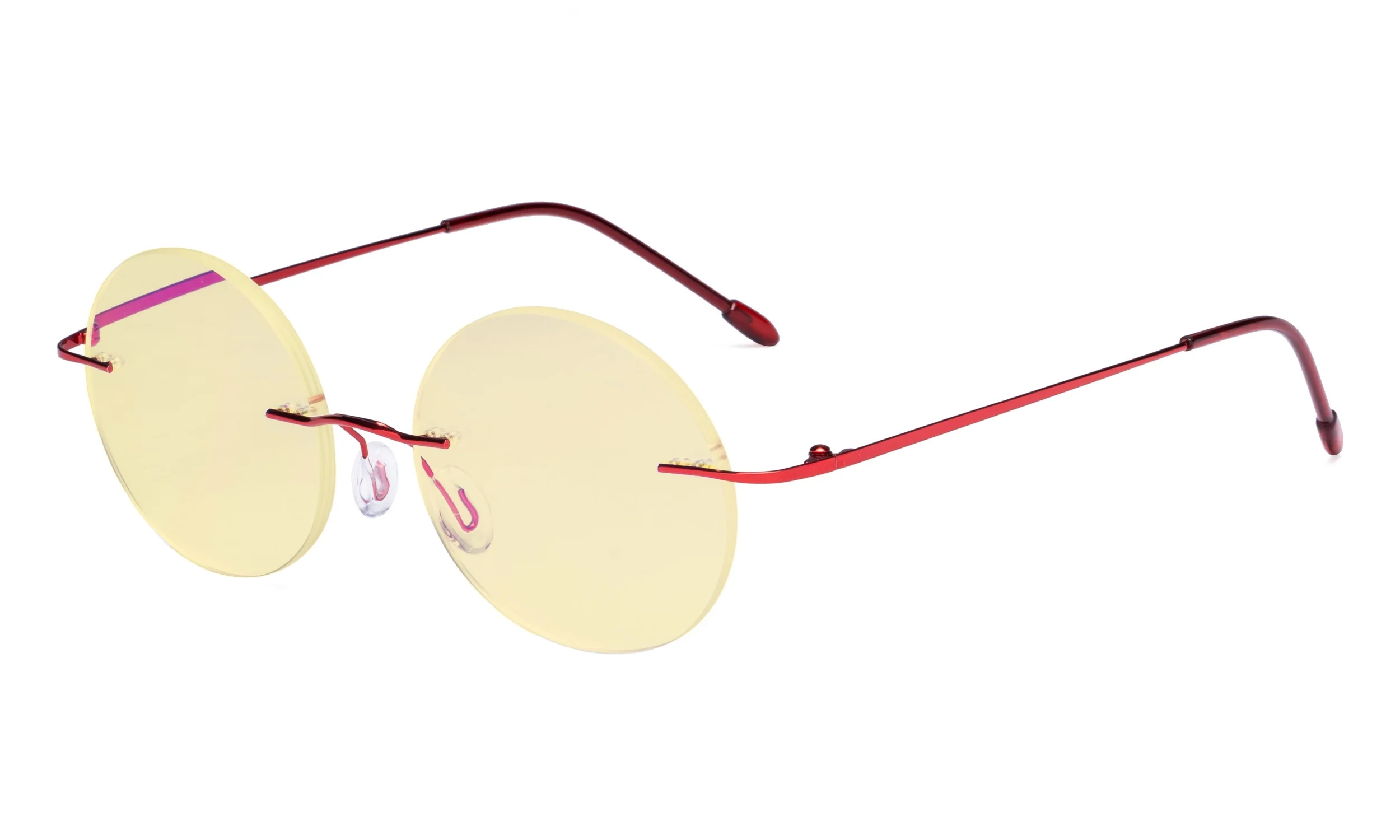 Red TMWK9 Eyekepper синий свет Блокировка Компьютер очки для чтения женщин, без оправы читателей для мужчин женщин - Цвет оправы: Red