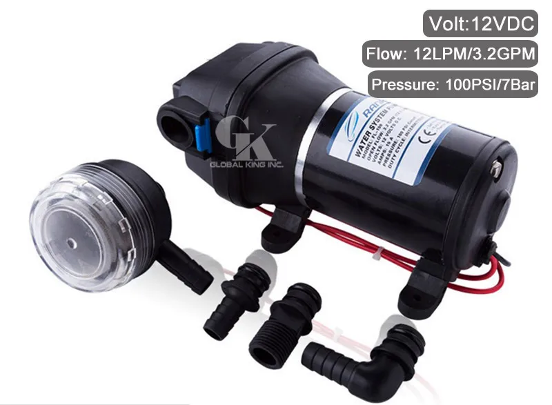 DC 12V самоподкачивающий мембранный насос 100PSI для яхты/автомобиля|pump for|diaphragm pumppump