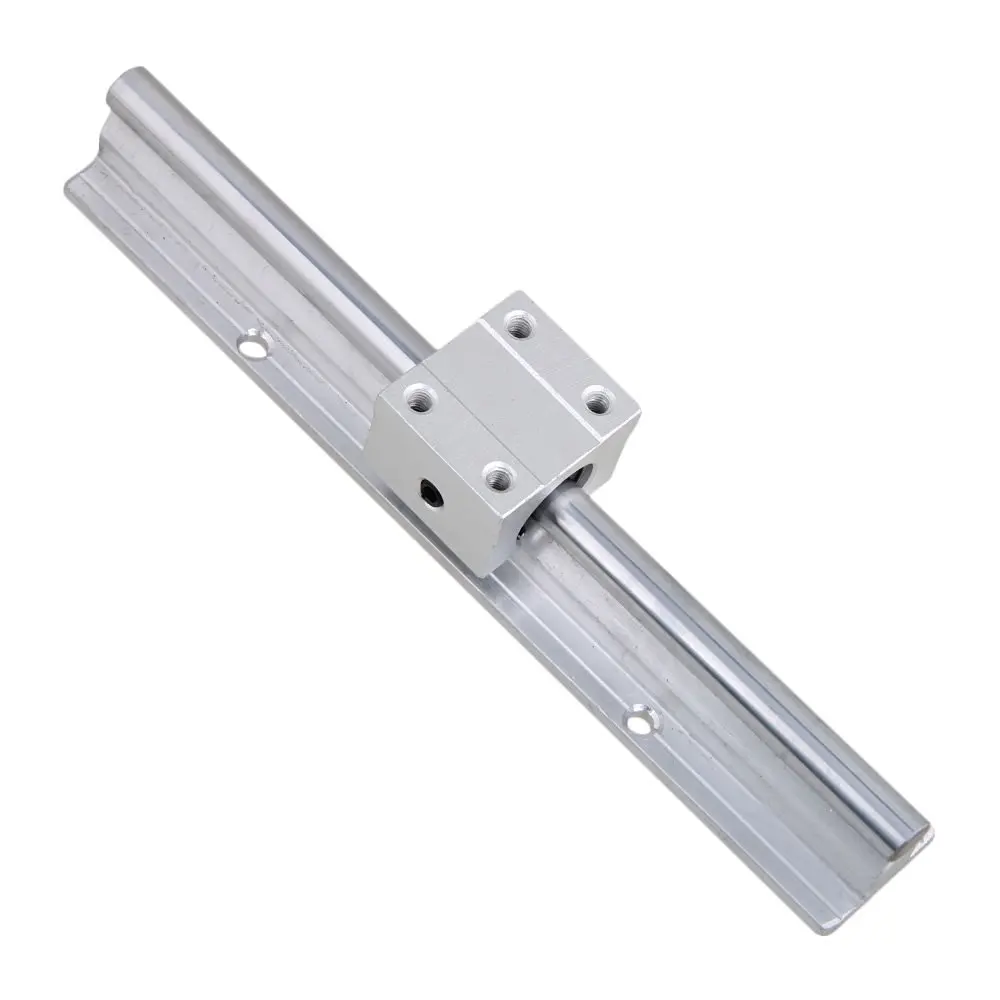 Серебряный Открытый роликовый подшипник скользящий блок и L200 мм SBR10 линейная