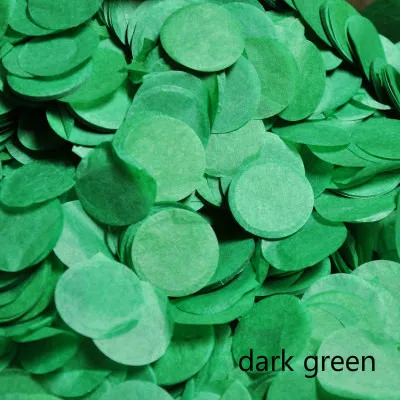 dark green 10 г в пакете 1 дюйм яркие цвета Круглые Конфетти из папиросной бумаги разбрызгивает шары для свадьбы и дня рождения вечерние украшения стола - Цвет: dark green