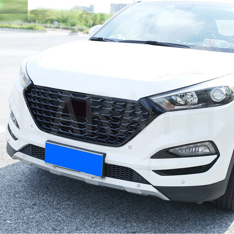Для hyundai Tucson- FUSION гоночная решетка гриль Передняя Маска Крышка грили подходит для FUSION MONDEO черный серебристый автомобильный Стайлинг