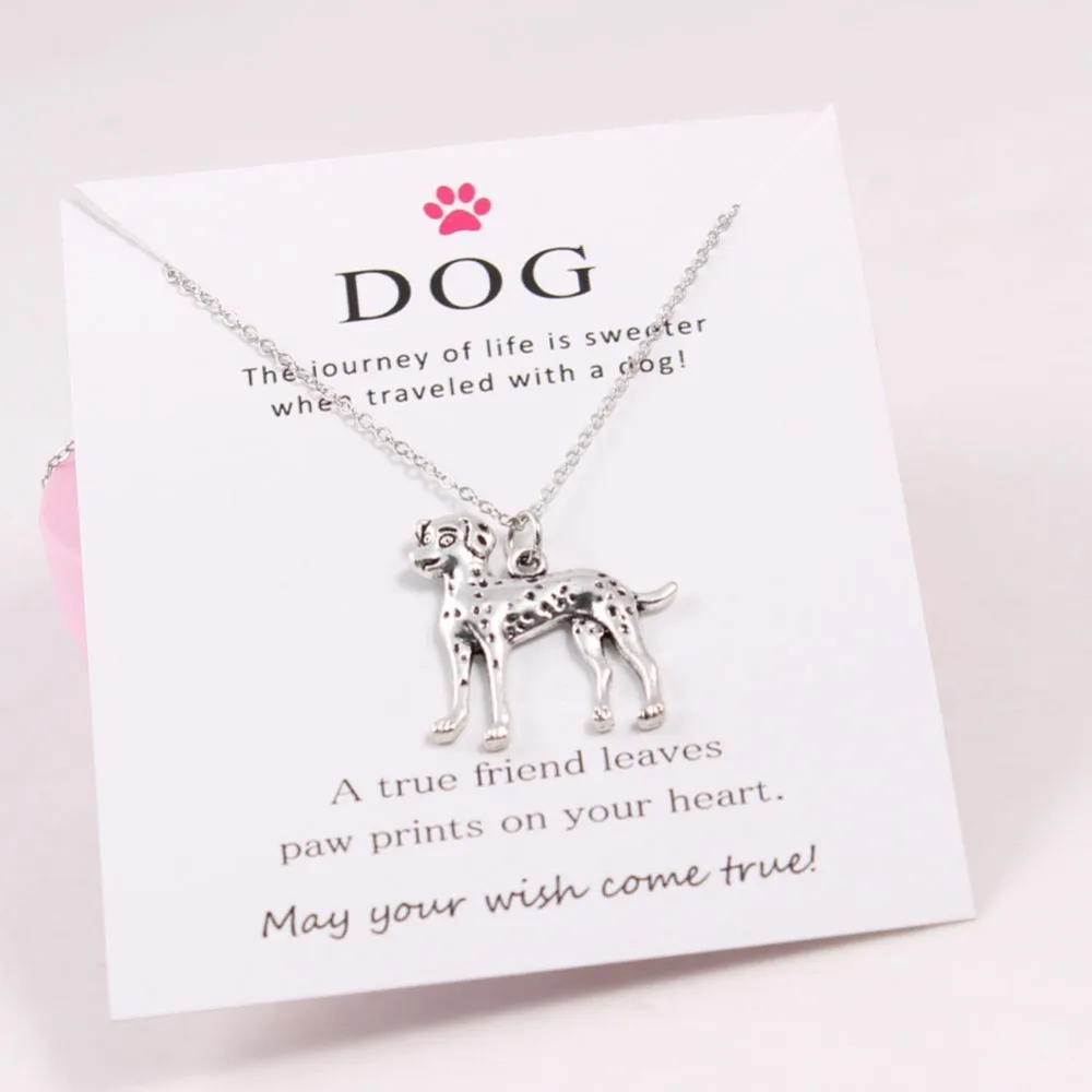 Mix Style Dalmatians Sausage Dog Shepherd Charms Pendant Necklace Fashion Wish Card for Lovers | Украшения и аксессуары