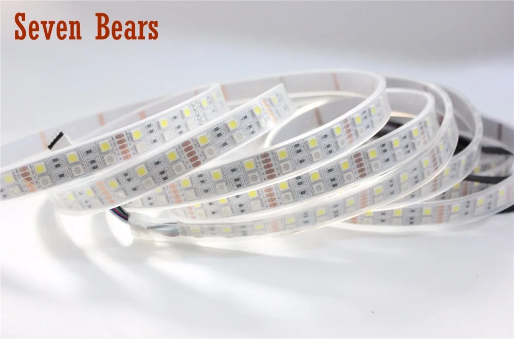 Двухрядные водонепроницаемые светодиодные ленты IP20/IP67 5 м 5050 SMD RGBW(RGB + белый) RGBWW(RGB