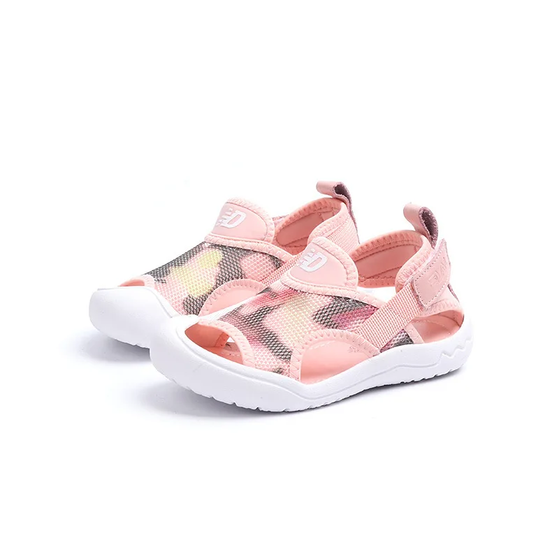 2019 new fashion kids sport shoes for boys and girls camouflage Baotou children's sandals mesh breathable toddler | Мать и ребенок