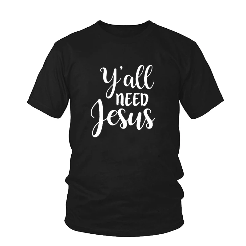Женские хлопковые футболки с надписью You Yɺll Need Jesus повседневные забавные
