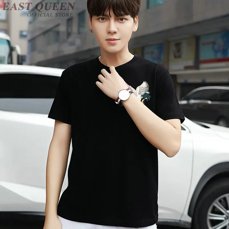 Мужская футболка с красным краном и вышивкой летняя 2019|Мужские футболки| |