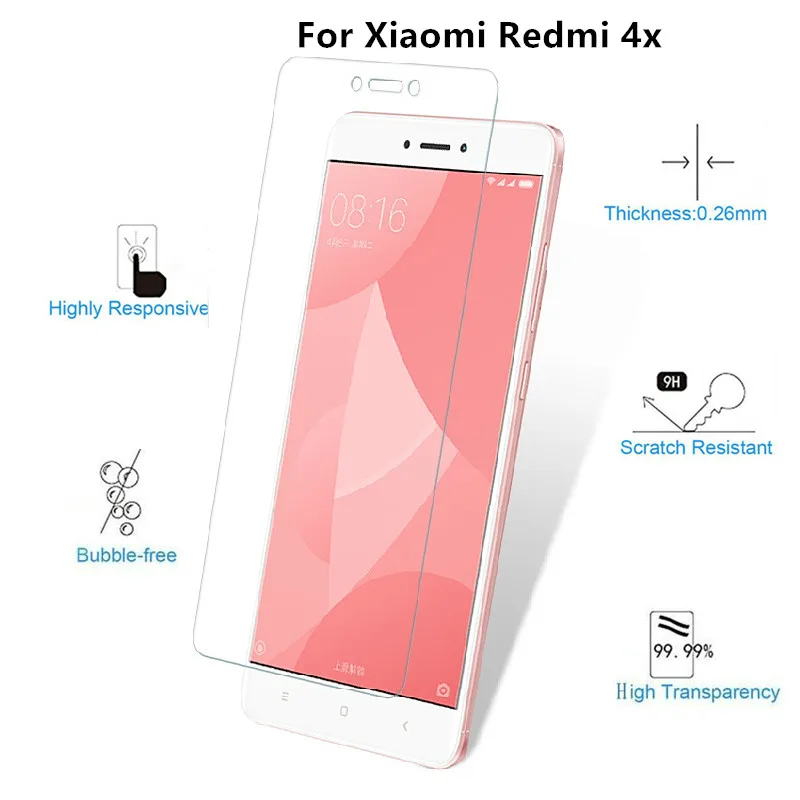 Оптовая продажа 2.5D защитная пленка из закаленного стекла для Xiaomi Redmi 4X Mi 4 с