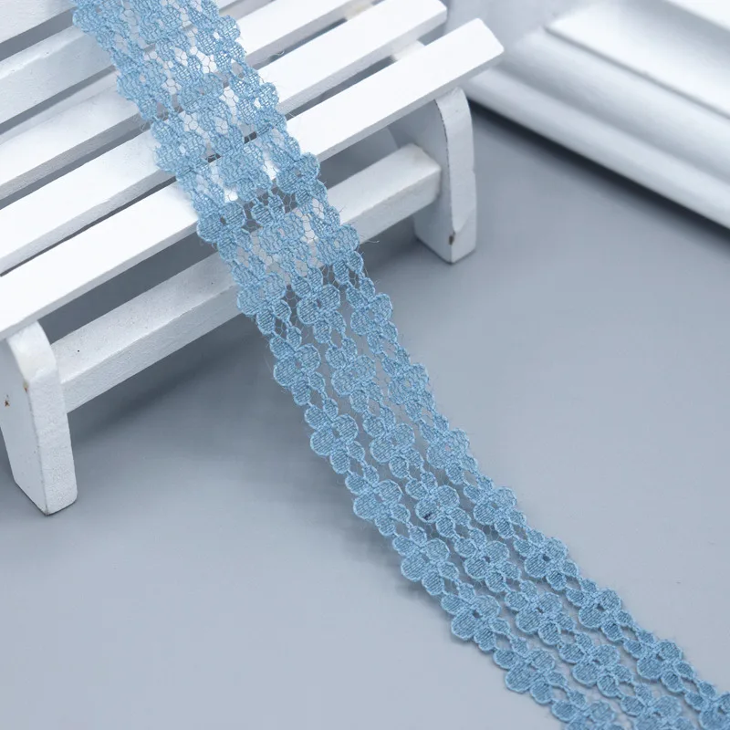 Gray blue 10 ярдов, красивая кружевная лента, ручная работа, детская одежда, нижнее белье, свадебное платье, женская одежда, аксессуары 26 мм - Цвет: Gray blue