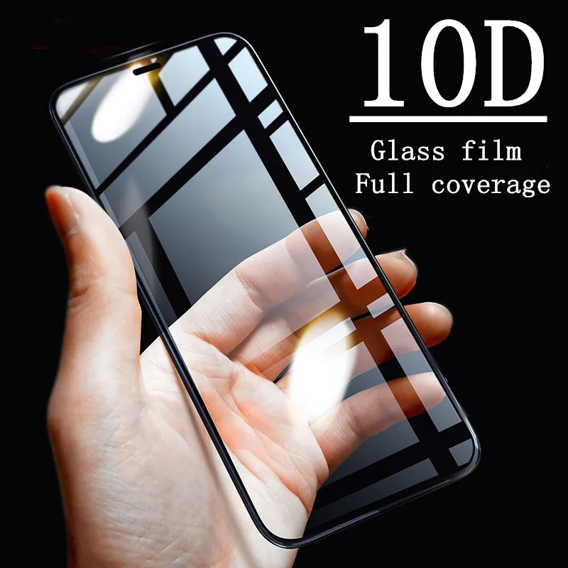 

Пленка из закаленного стекла для iPhone X 7 8 6 6s Plus, защитная пленка для экрана с полным покрытием, Защитное стекло для iPhone 6 7 8 XR XS Max 10D, 2 шт.