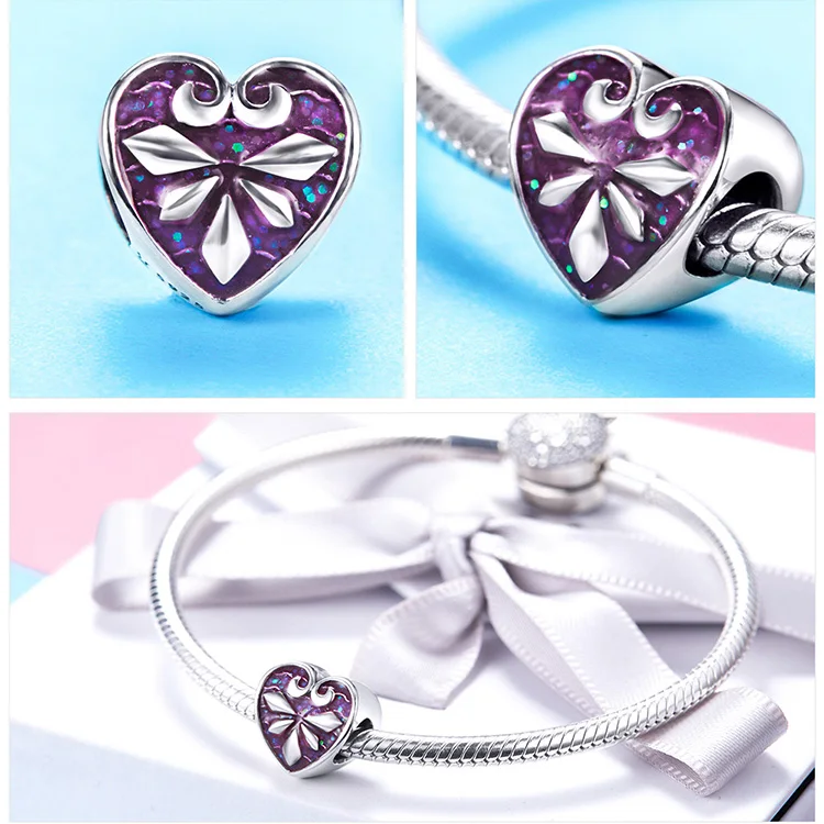 S925 серебро fit Pandora браслет Кокосовая пальма Снежинка бусины в виде мельницы сердце дом Танк Дерево Птица амулет крыло браслеты
