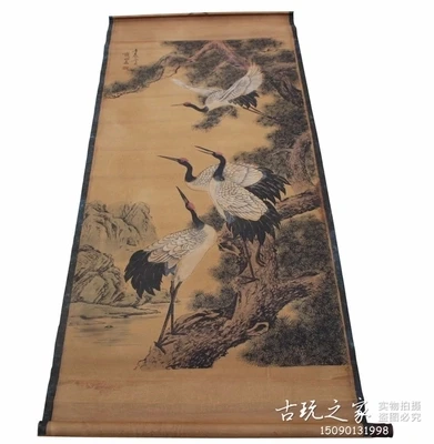 Античная живопись и каллиграфия Рисование комнаты Qi Baishi четыре крана