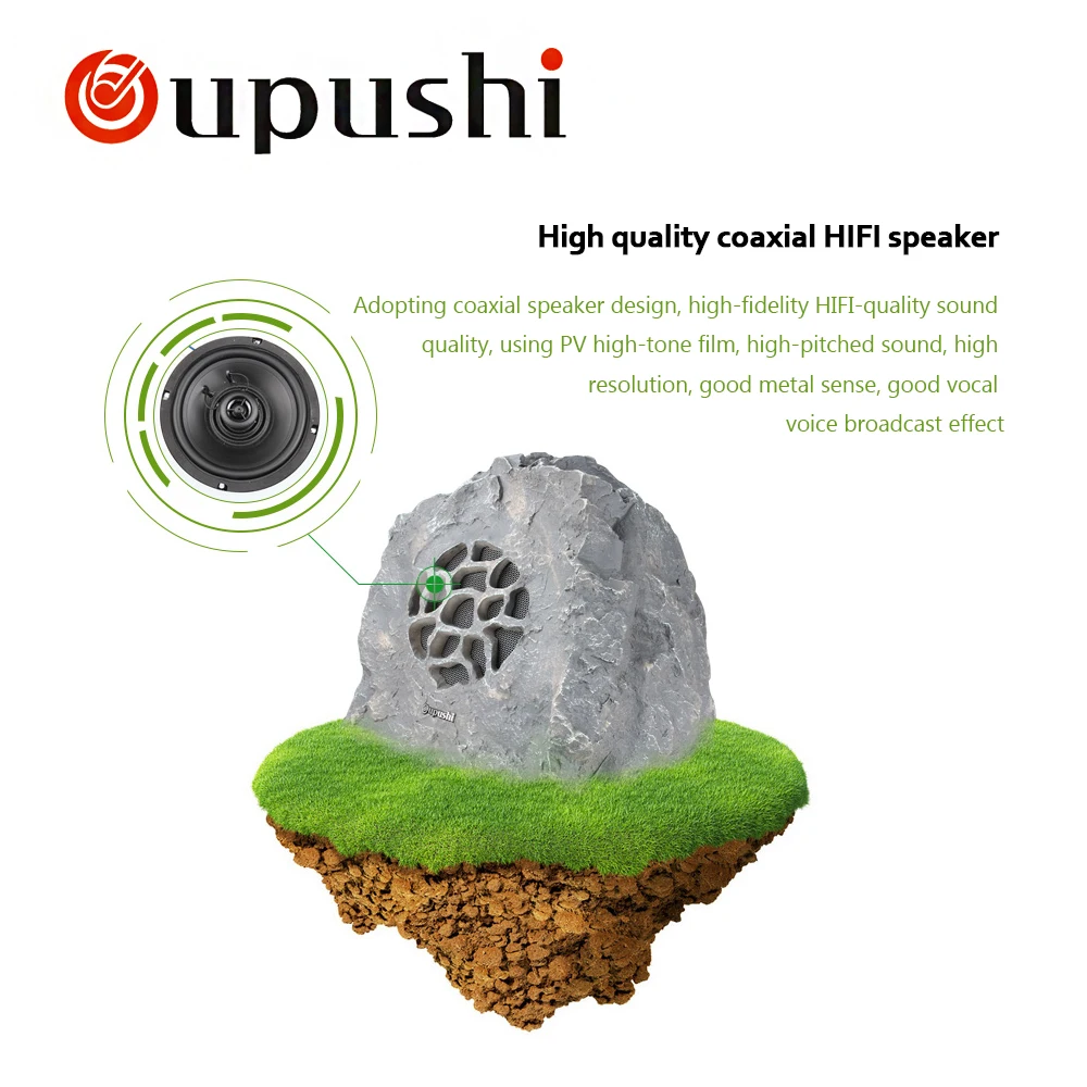 Уличная акустика OUPUSHI LS553 Tmall 5" 20 Вт, коаксиальная, водонепроницаемая, для сада и ландшафтного дизайна.
