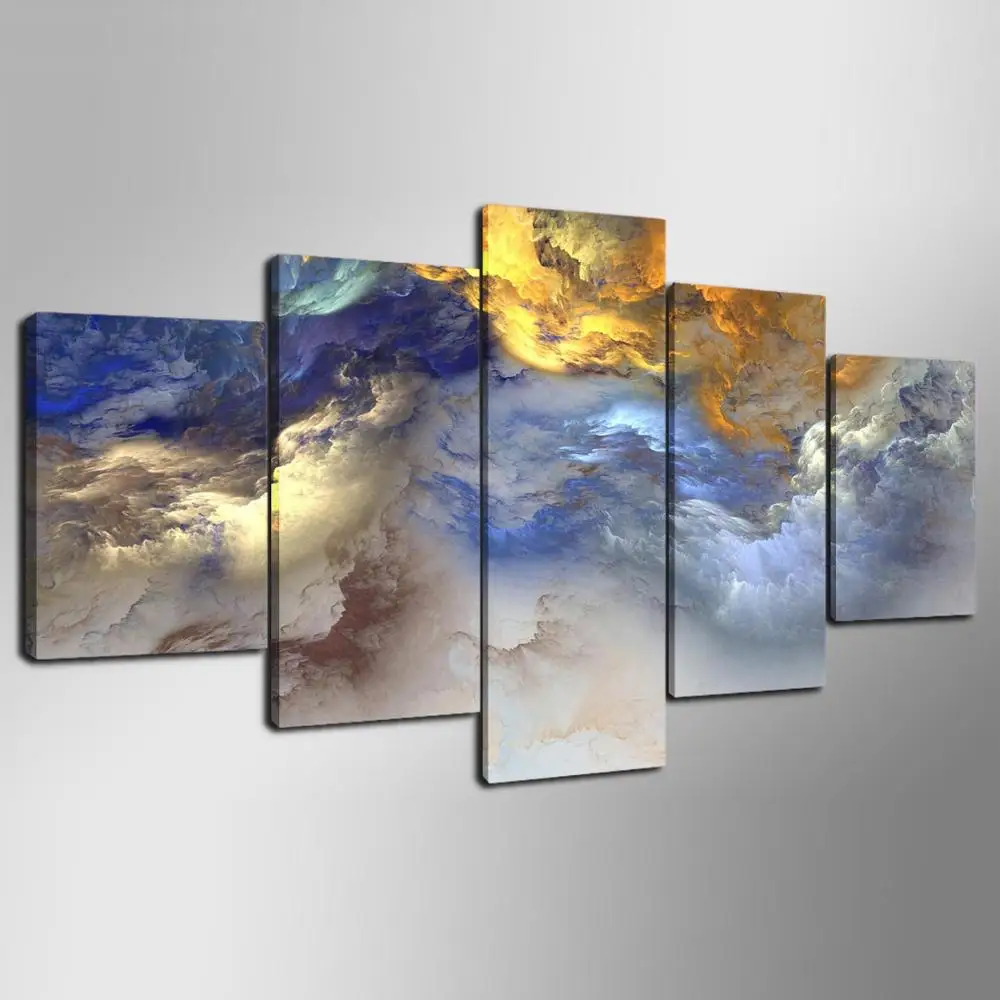 5 панелей современные картины на холсте абстрактные цвета рисование группы