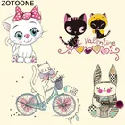 ZOTOONE гладить на патчи для одежды с милым рисунком кота патч-уровень стираемые наклейки легко распечатанная на бытовые Утюги передачи тепла E