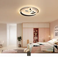ceiling lamps creative rabbit brown white bedroom living room study led ceiling lamp indoor lighting rc dimmable pendant light