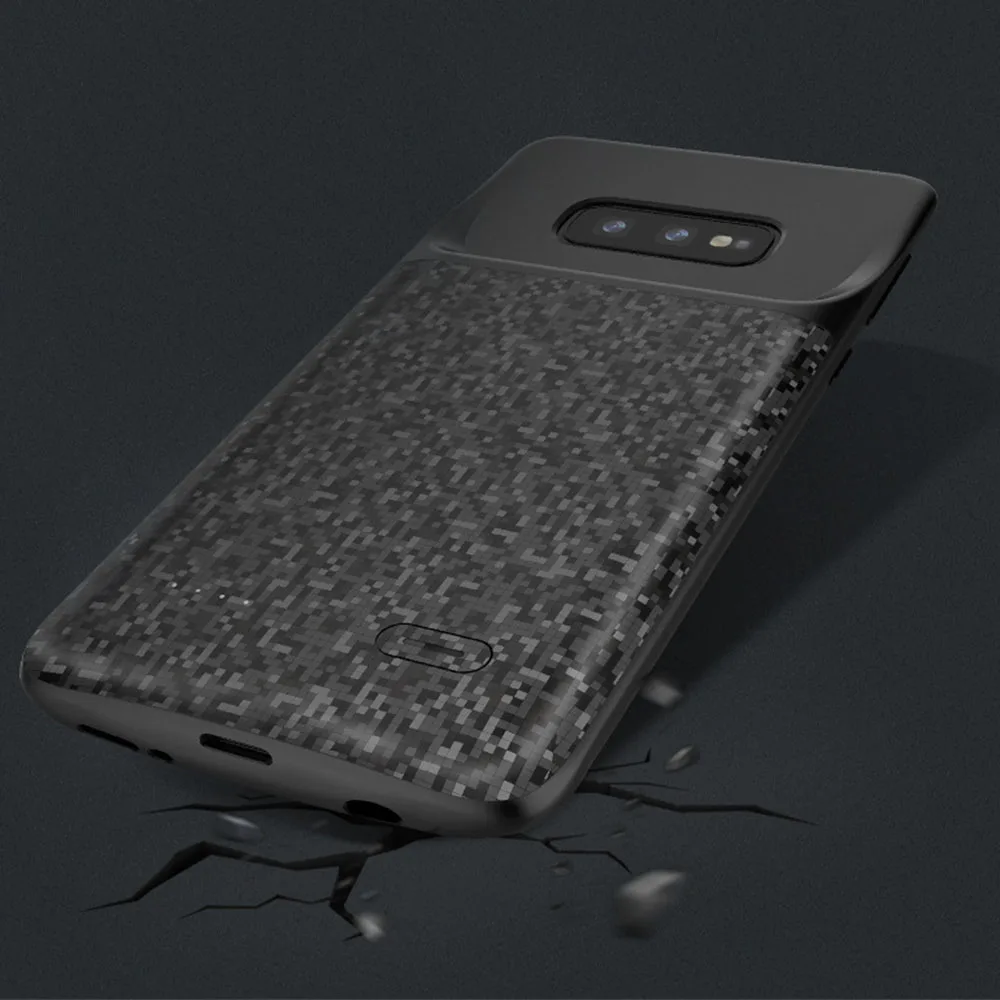 Jinxingcheng силиконовым каркасом для Зарядное устройство Батарея чехол для samsung Galaxy S10+ S10 S10e 4700 мАч задняя крышка быстрое зарядное устройство чехол